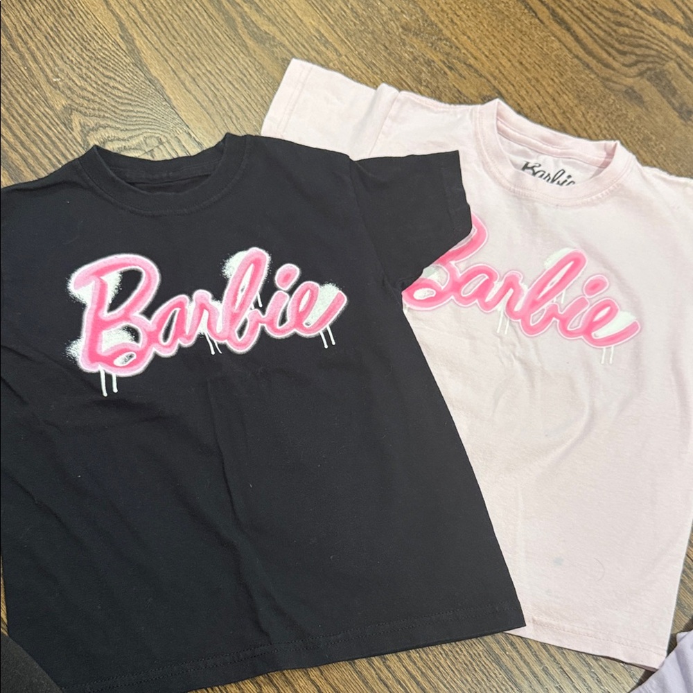 Barbie Logo T-Shirts in Black and Light Pink